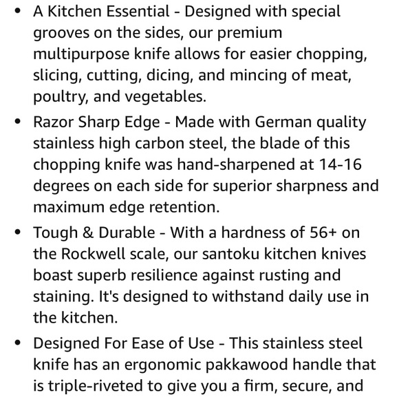 NIB CUTLUXE 5” Santoku knife. - Picture 16 of 16